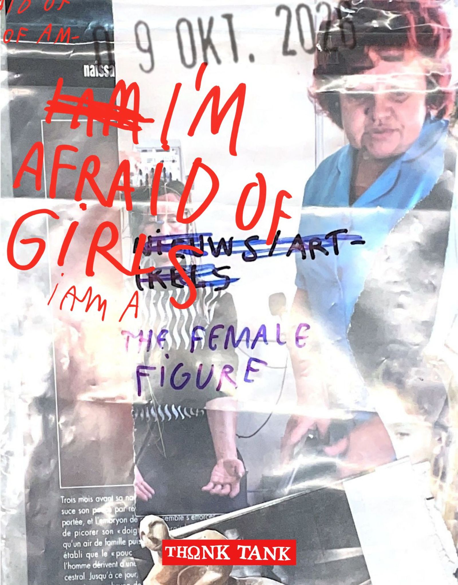 Poster for I’m Afraid of Girls at THONK TANK, 9 October 2026.