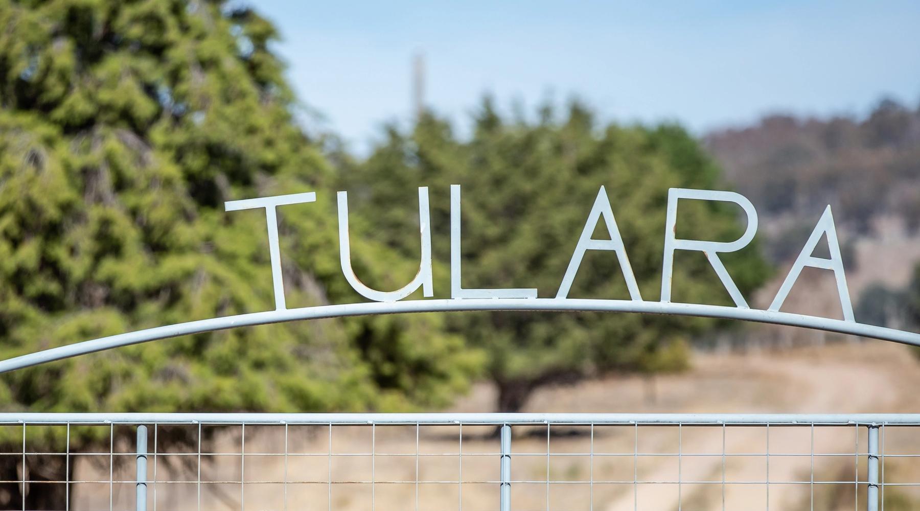 Tulara sign on the property's front gate
