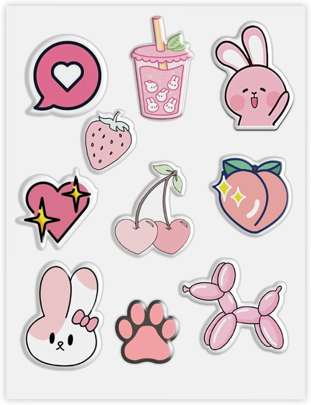 pink stickers
