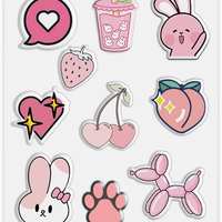 pink stickers
