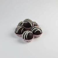 Dark Chocolate Truffles with White Drizzle 2