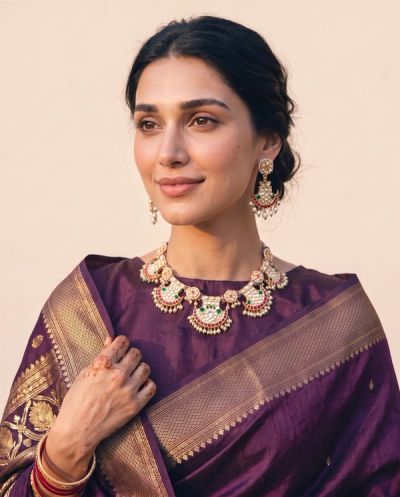 Jadau Pankhi Set · Yellow Gold · Traditional Jewellery — Ashok Jewels, Jodhpur view 4