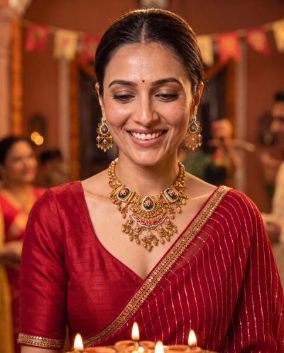 Hadi Rani Heritage Necklace Set · Yellow Gold · Gold Jewellery — Ashok Jewels, Jodhpur view 3