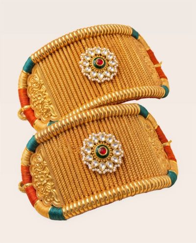 Rajasthani Traditional Bajubandh · Yellow Gold · Traditional Jewellery — Ashok Jewels, Jodhpur view 2
