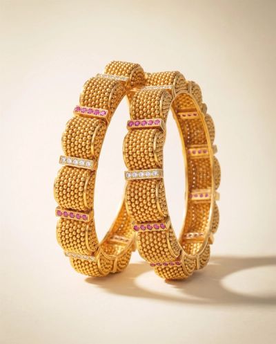 Ratnavati Gajara Gold Bangle · Yellow Gold · Traditional Jewellery — Ashok Jewels, Jodhpur view 1