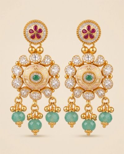 Ajabde Kundan Pearl Set · Yellow Gold · Gold Jewellery — Ashok Jewels, Jodhpur view 2
