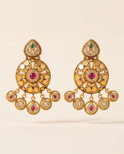 Antique Kundan Rani Haar Set · Yellow Gold · Bridal Sets — Ashok Jewels, Jodhpur view 2