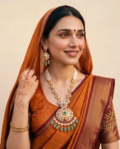 Ajabde Kundan Pearl Set · Yellow Gold · Gold Jewellery — Ashok Jewels, Jodhpur view 3