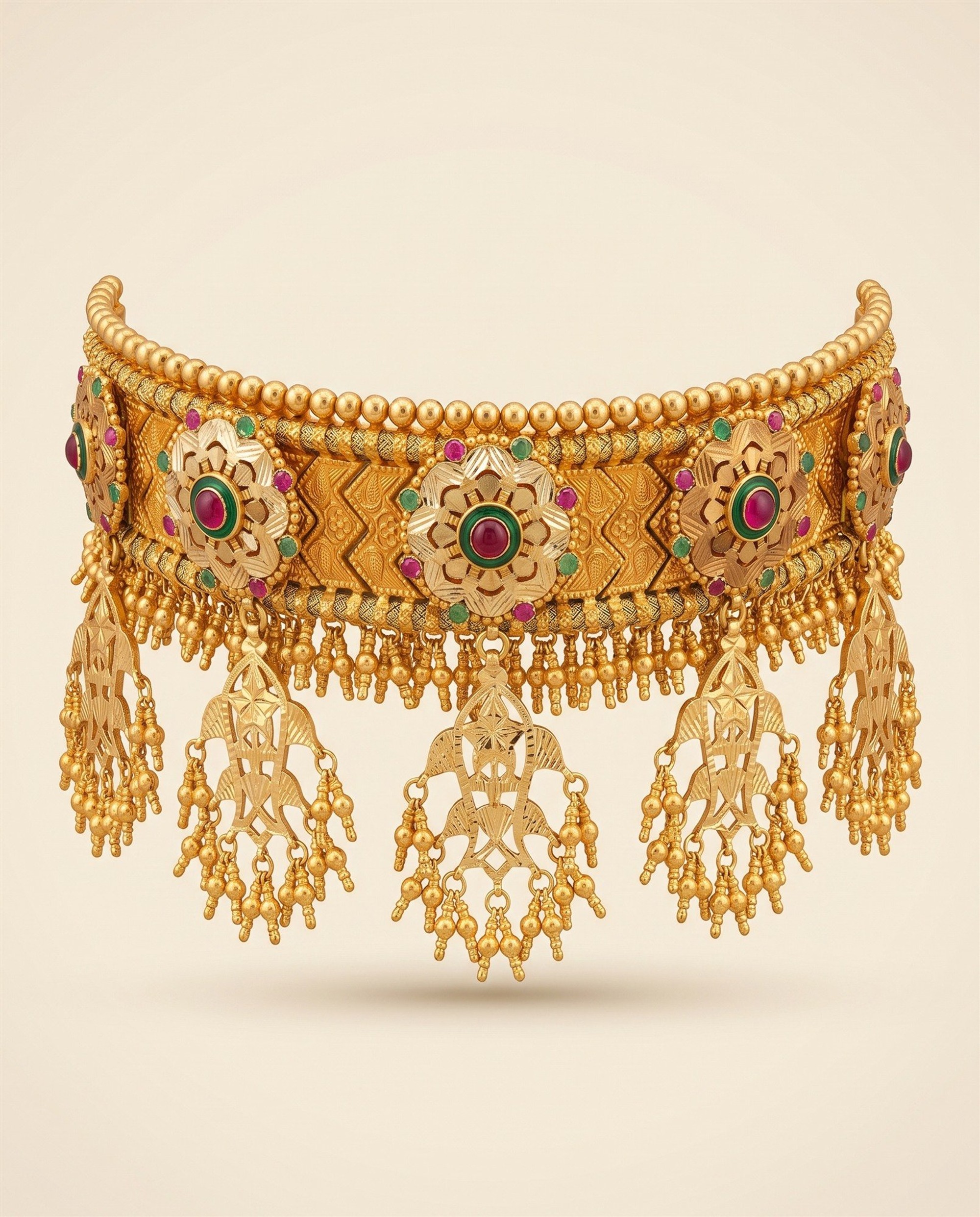 Umaid Choker Set · Yellow Gold · Traditional Jewellery — Ashok Jewels, Jodhpur