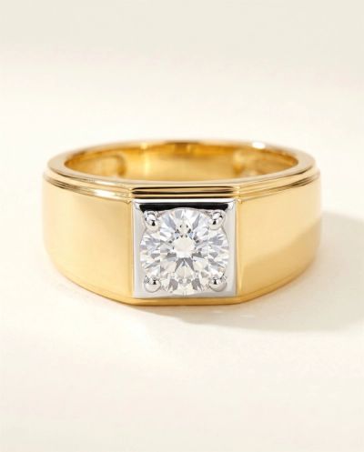 Osian Men Diamond Ring · Yellow Gold · Diamond Jewellery — Ashok Jewels, Jodhpur view 2