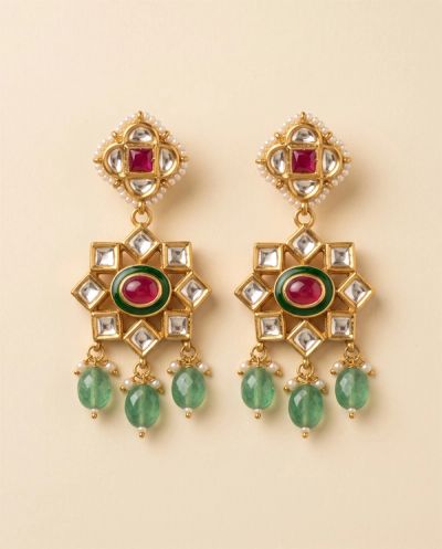 Toorji Kundan Necklace set · Yellow Gold · Gold Jewellery — Ashok Jewels, Jodhpur view 2