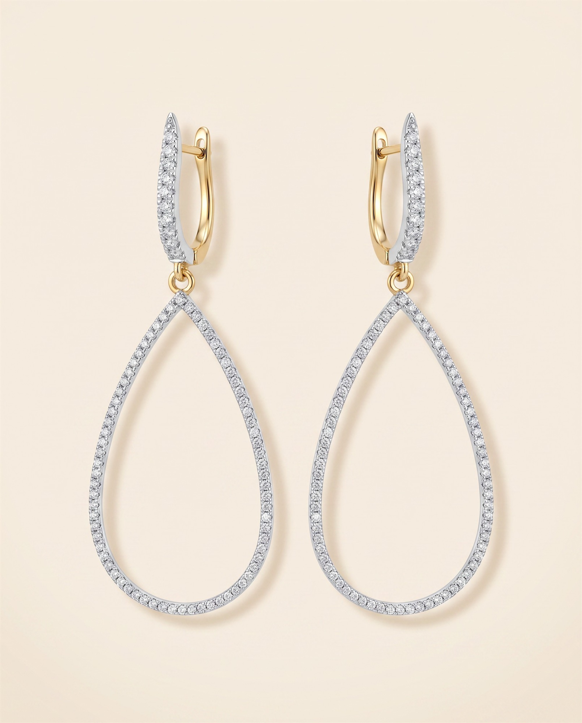 Isadora Diamond Drops · Yellow Gold · Lightweight Everyday Jewellery — Ashok Jewels, Jodhpur