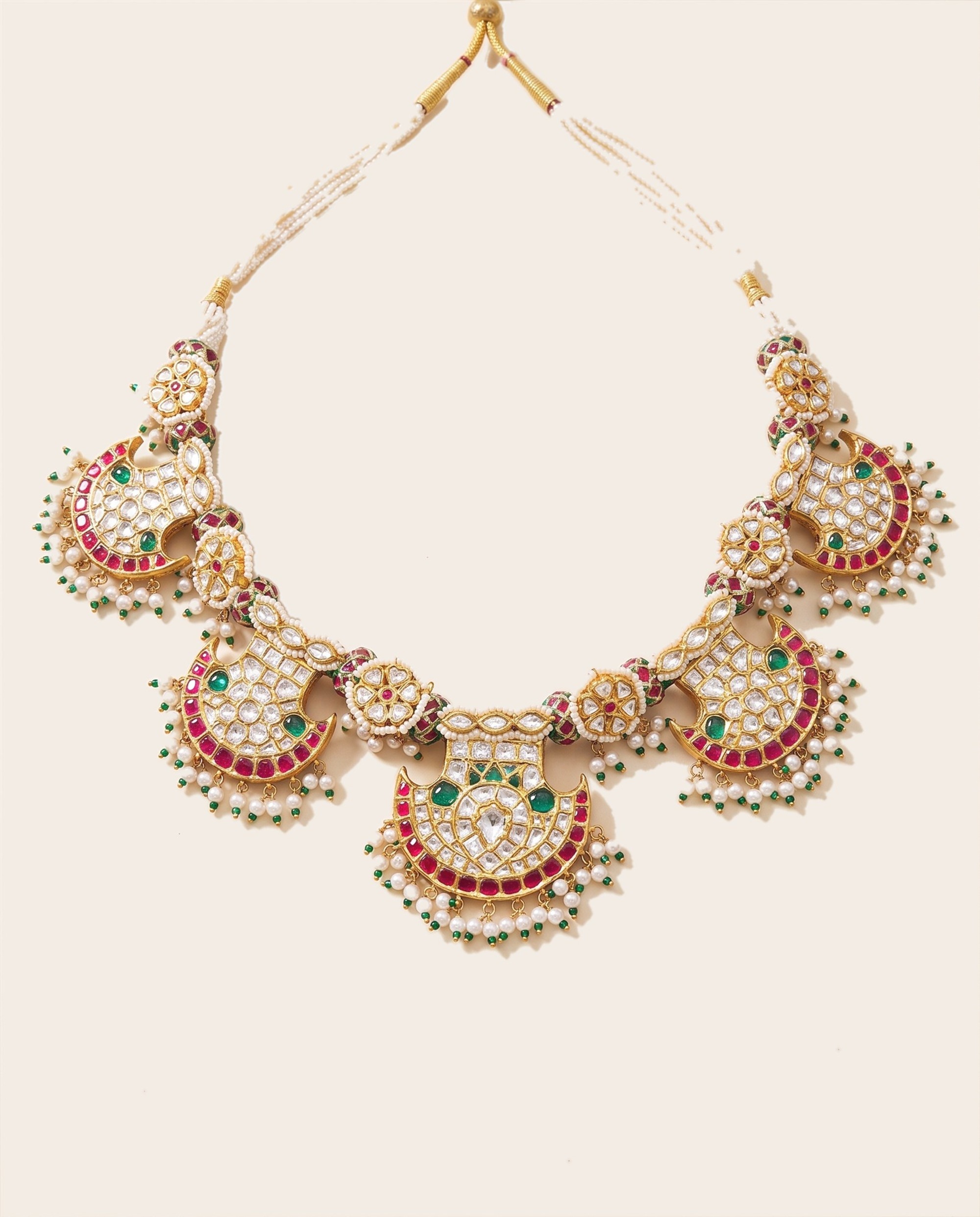 Jadau Pankhi Set · Yellow Gold · Traditional Jewellery — Ashok Jewels, Jodhpur
