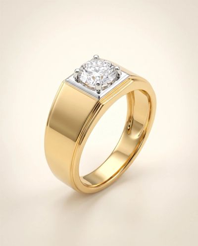 Osian Men Diamond Ring · Yellow Gold · Diamond Jewellery — Ashok Jewels, Jodhpur view 1
