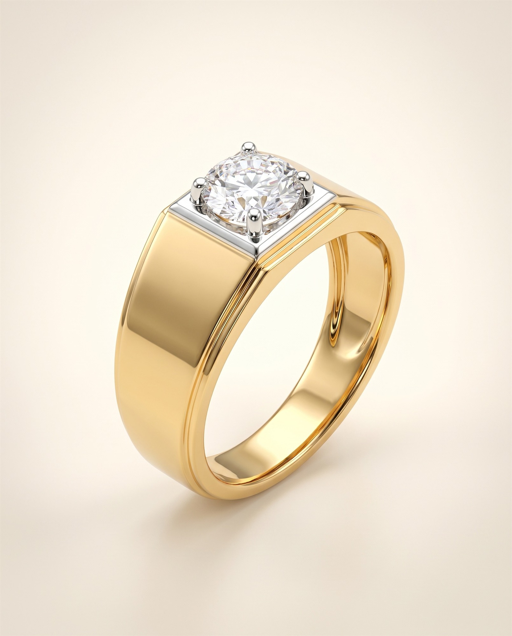 Osian Men Diamond Ring · Yellow Gold · Diamond Jewellery — Ashok Jewels, Jodhpur