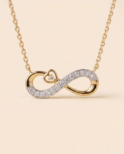 Vivienne Diamond Necklace · Yellow Gold · Lightweight Everyday Jewellery — Ashok Jewels, Jodhpur view 1