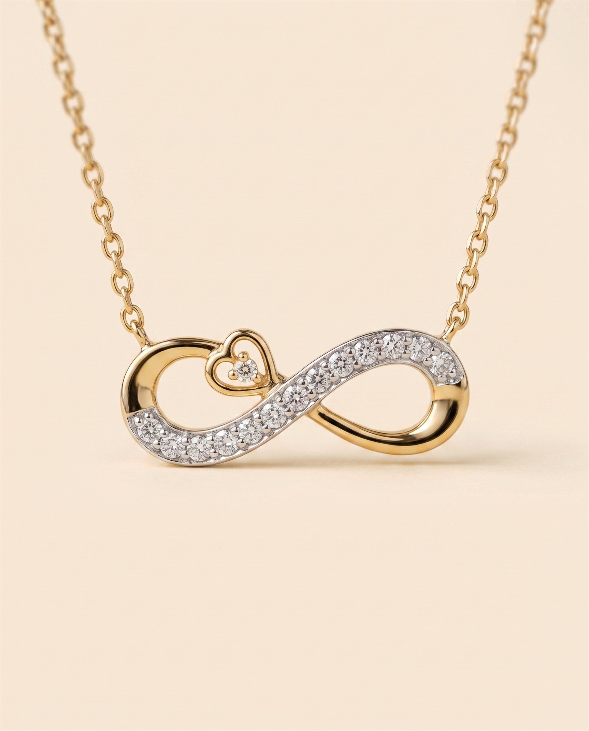 Vivienne Diamond Necklace · Yellow Gold · Lightweight Everyday Jewellery — Ashok Jewels, Jodhpur