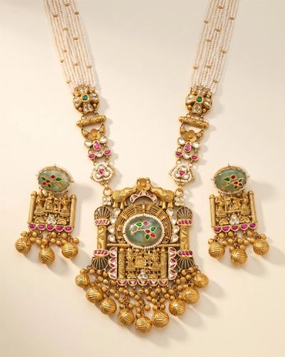 Traditional Long Set (Rajwadi) · Yellow Gold · Gold Jewellery — Ashok Jewels, Jodhpur view 1