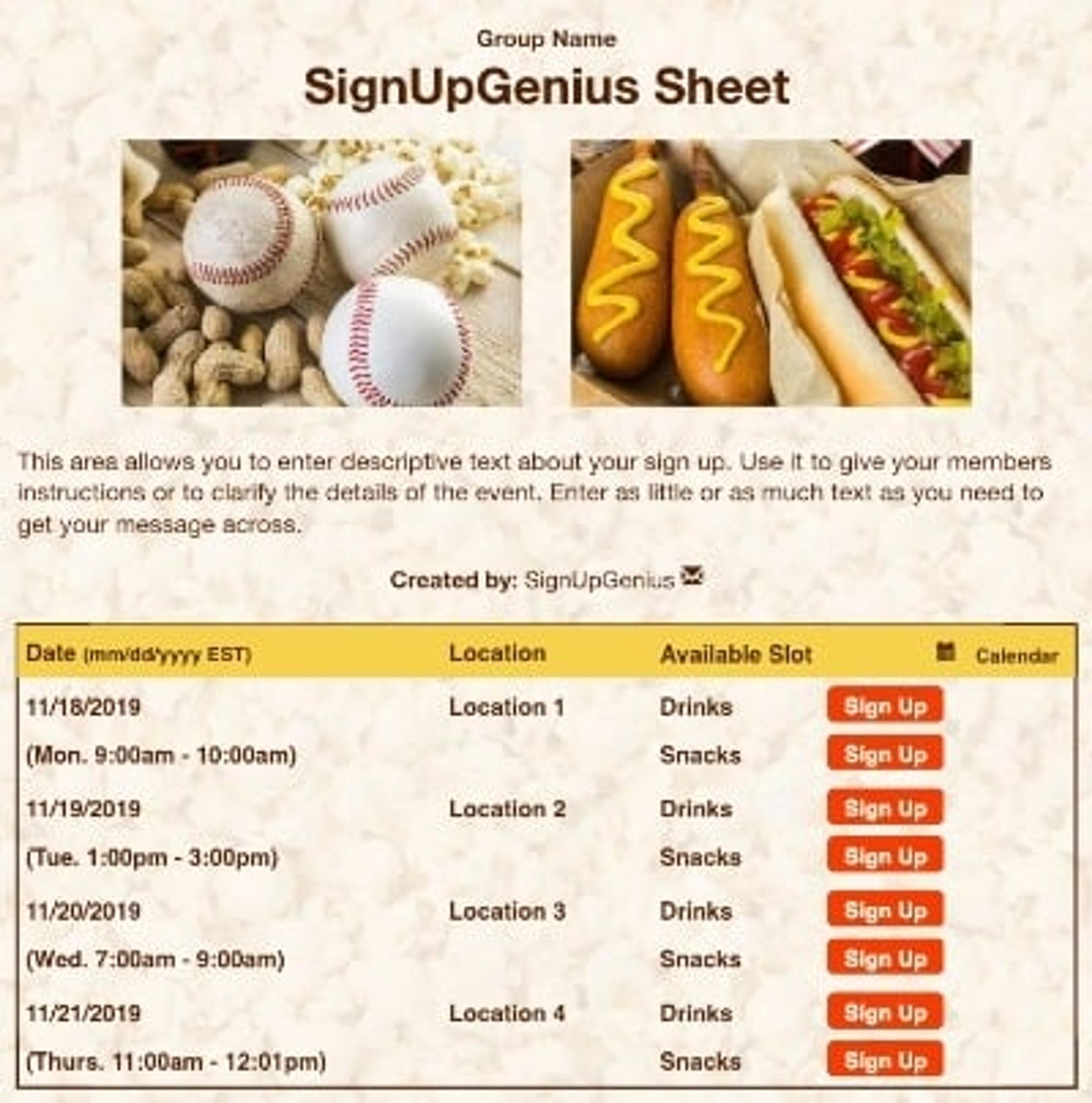 Baseball Concessions