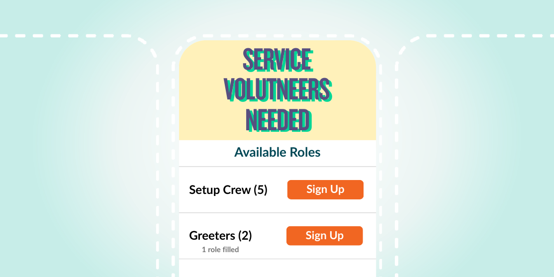 church volunteer sign up sheet