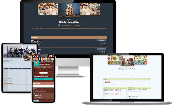 Features for Sign Ups, Scheduling & Payments | SignUpGenius