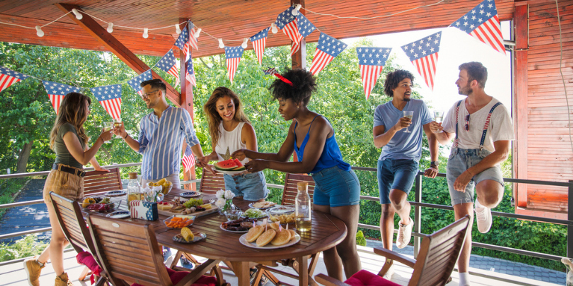 people at a memorial day party