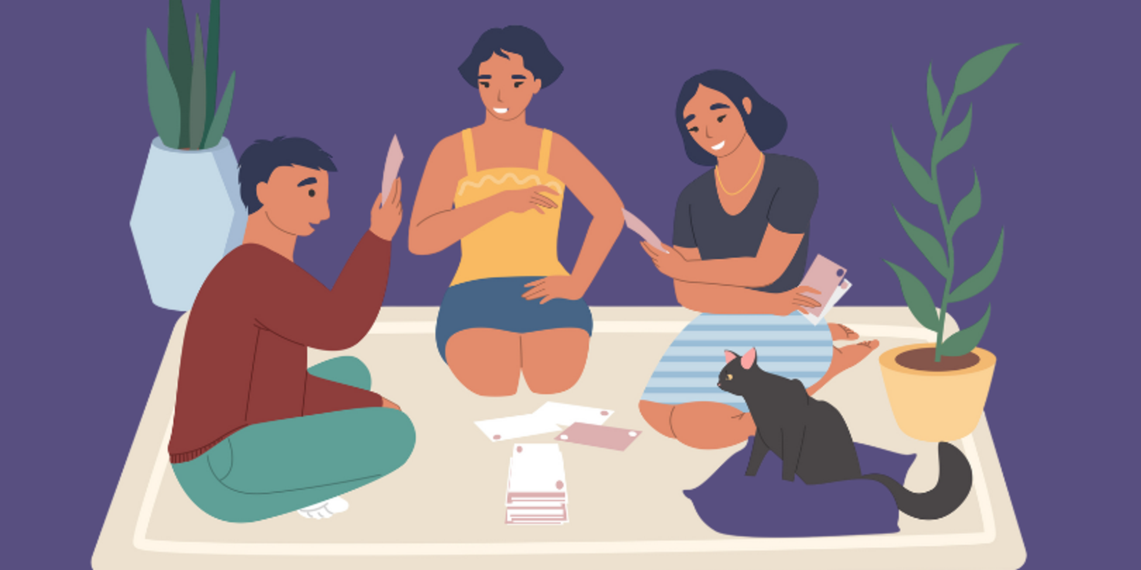 people playing trivia