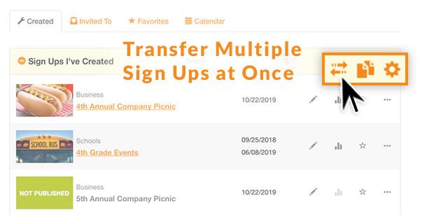 Transfer Multiple Signs Ups