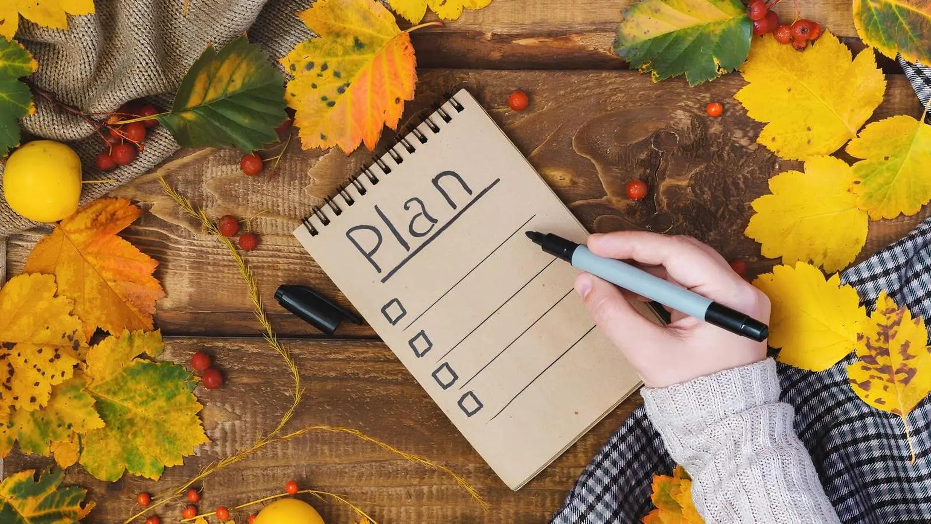 making a checklist for Fall