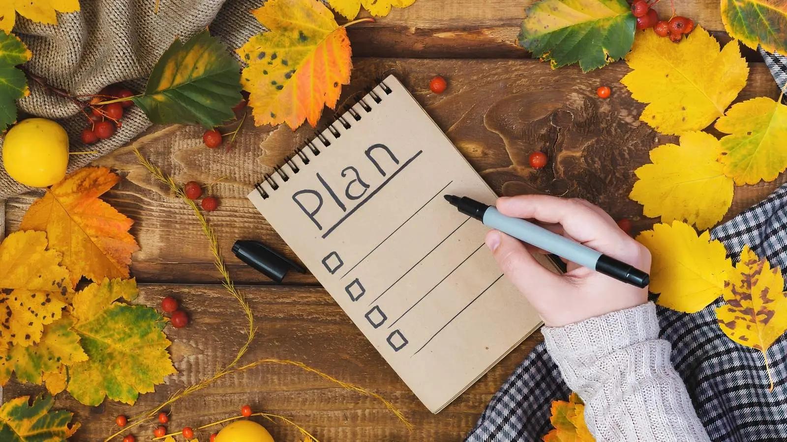 making a checklist for Fall