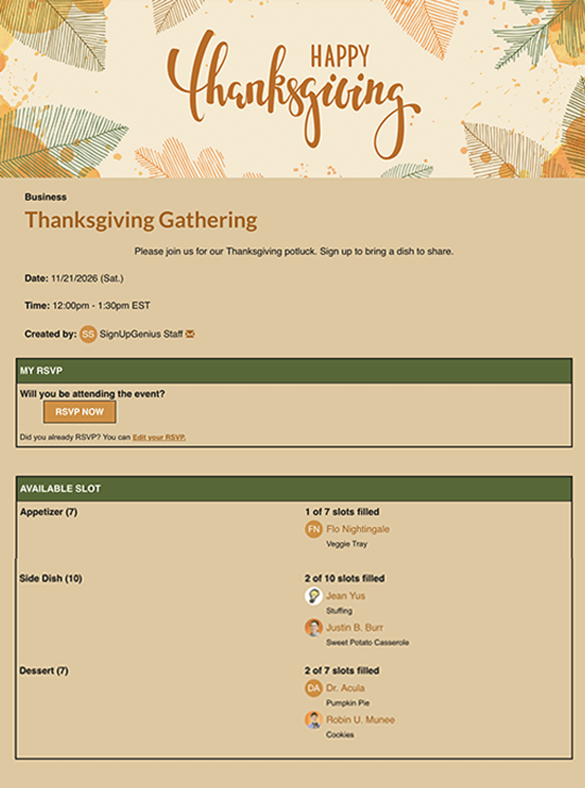 Plan a Holiday Work Potluck