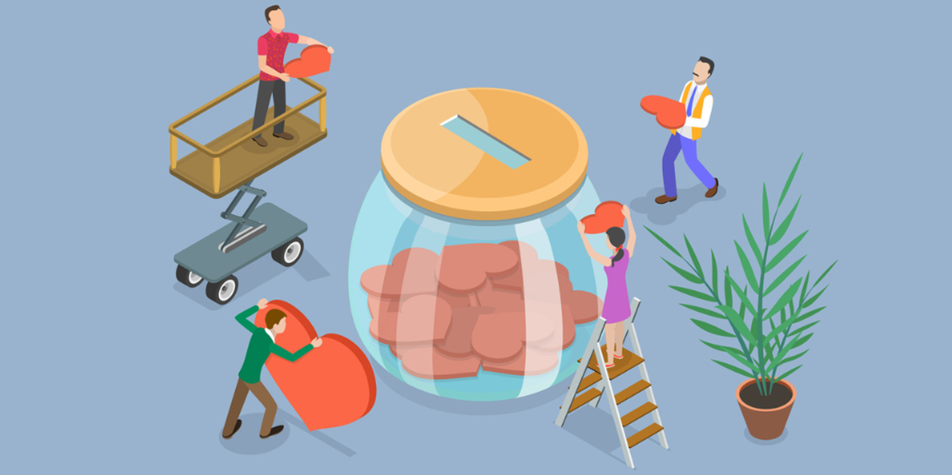 people helping with a fundraiser