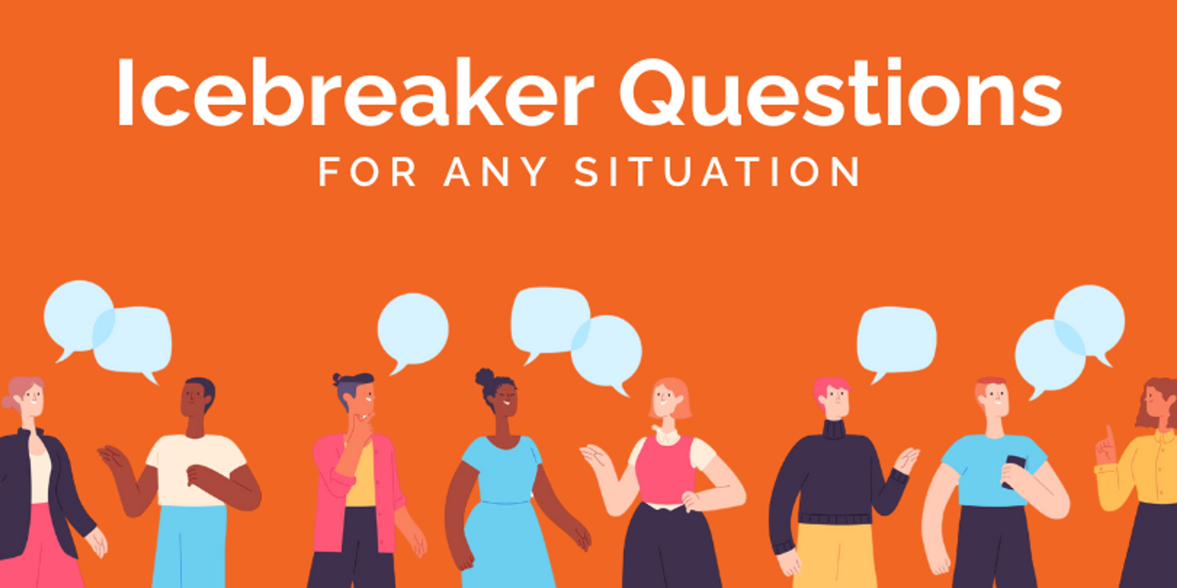 People in a group asking icebreaker questions