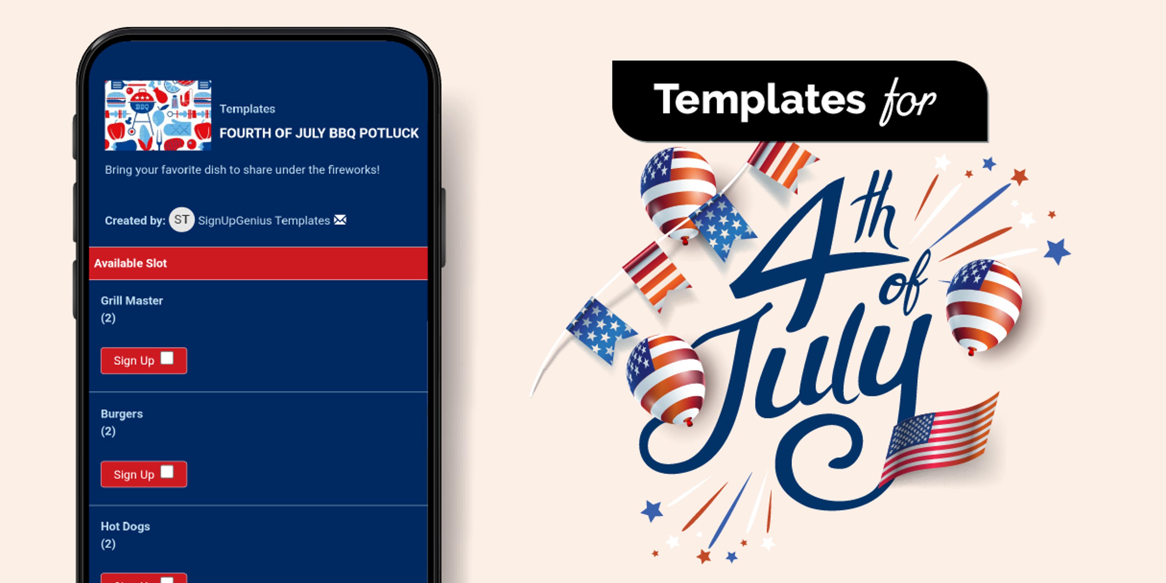 Templates for 4th of July.