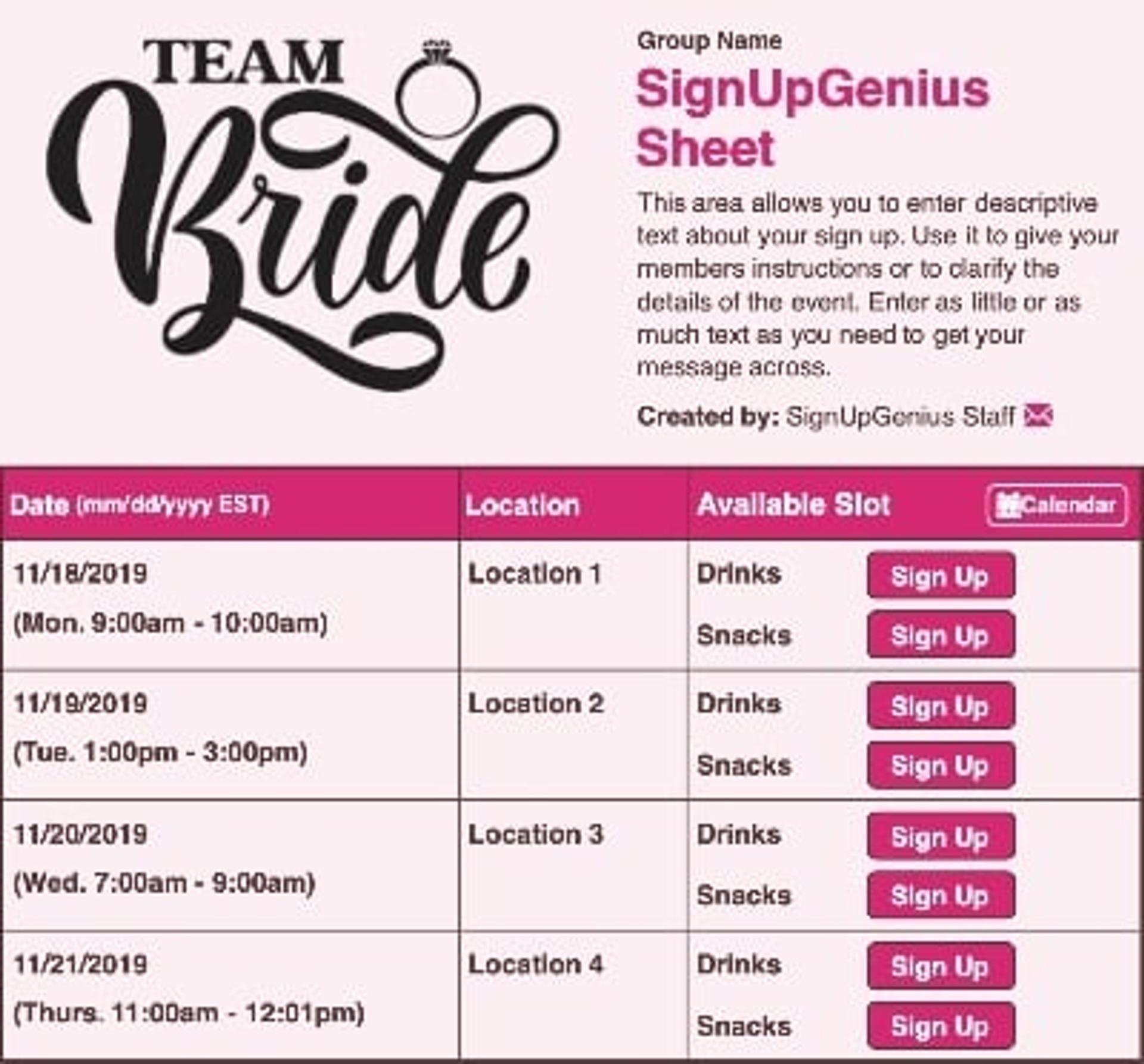 Team Bride