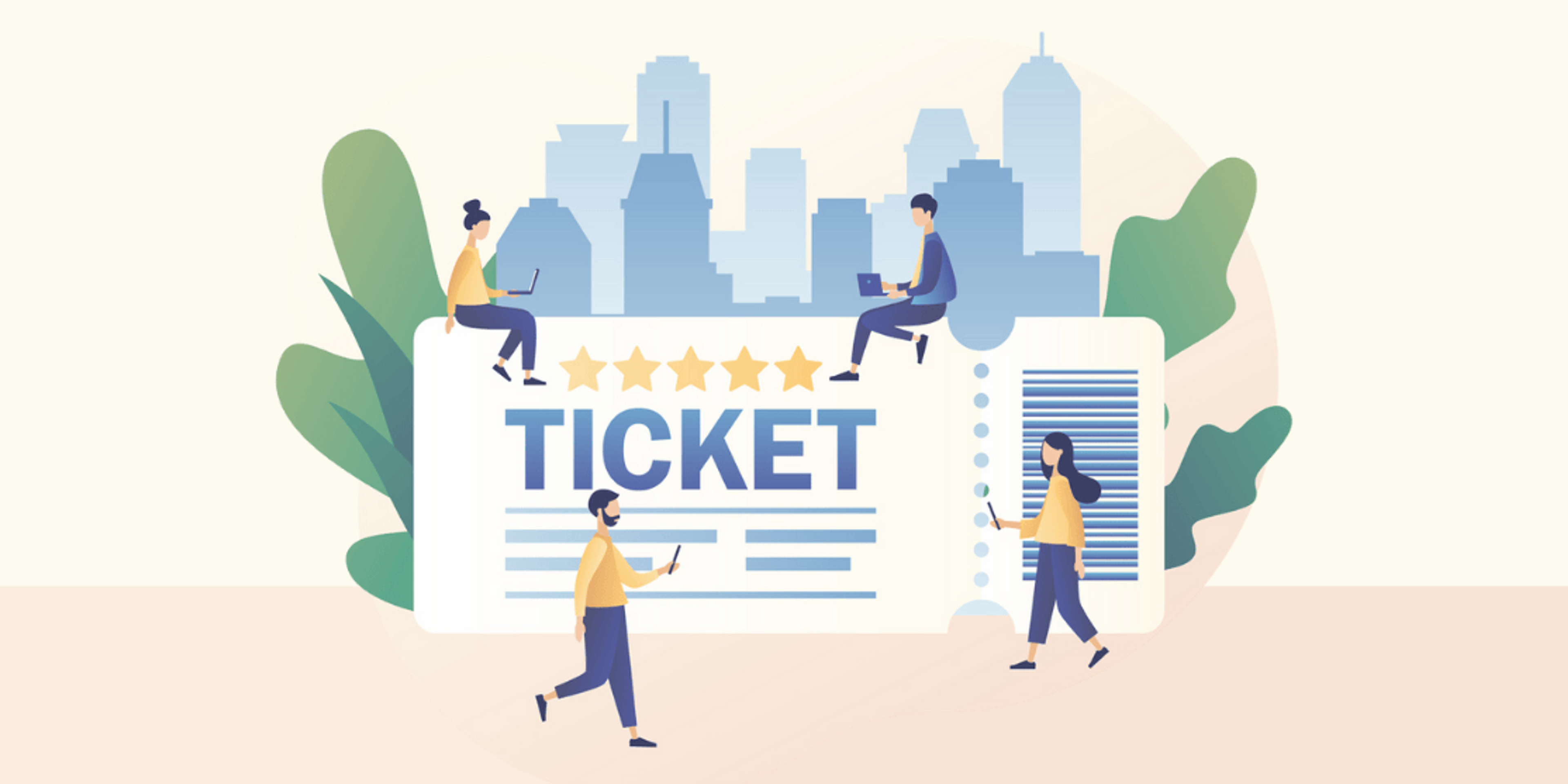 people buying tickets online