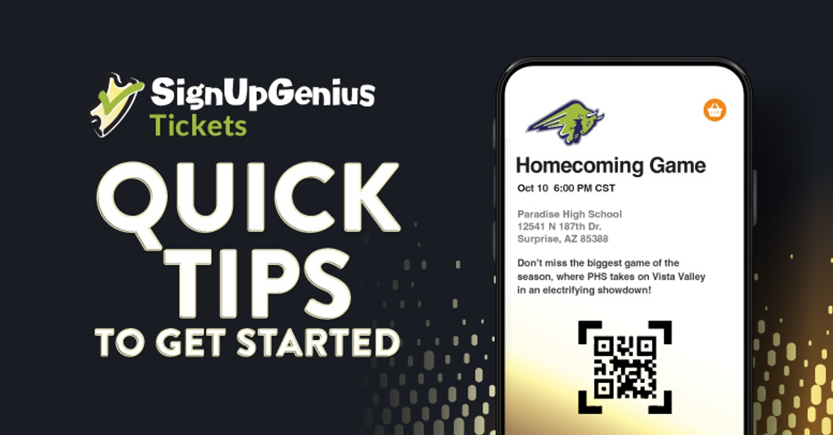 Quick Tips to Get Started with SignUpGenius Tickets
