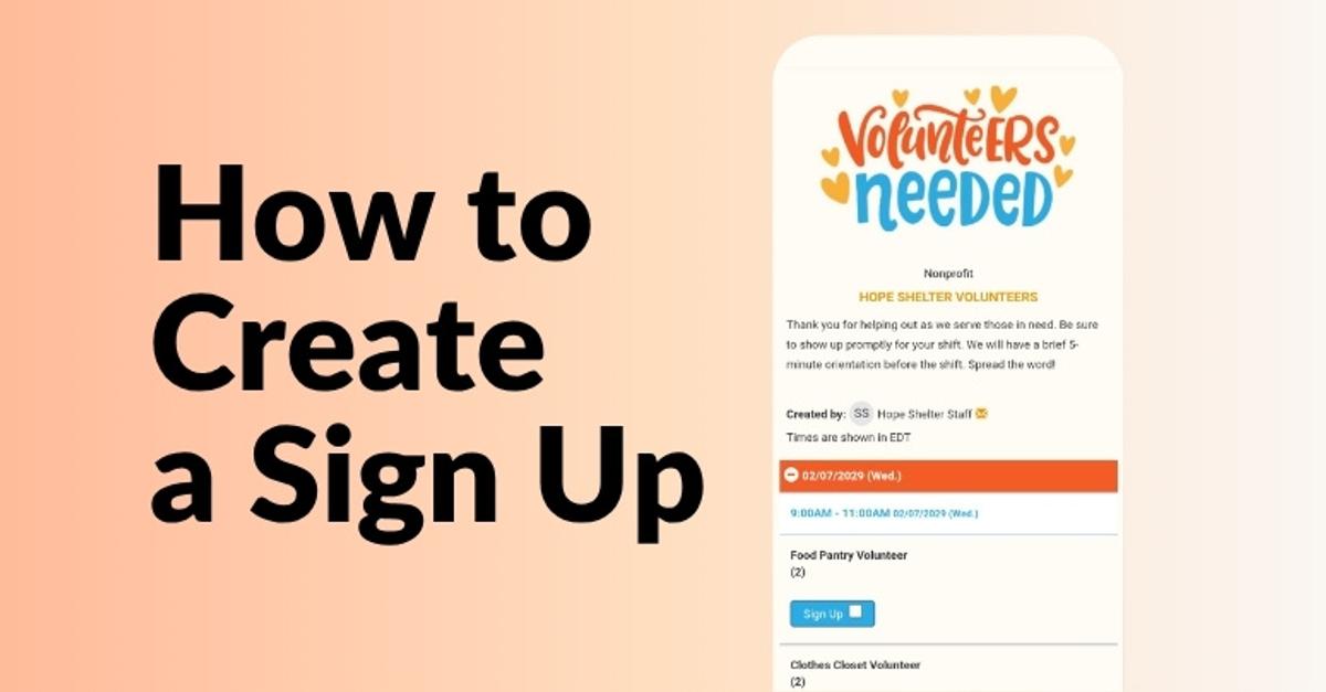 How to Create a Sign Up