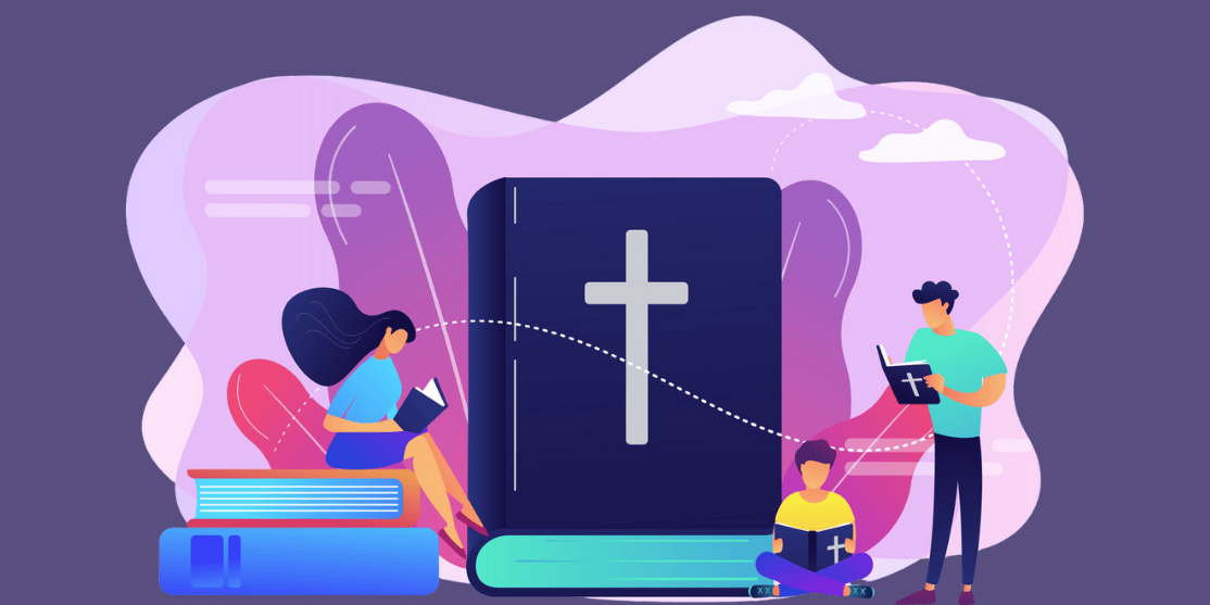 group reading the bible