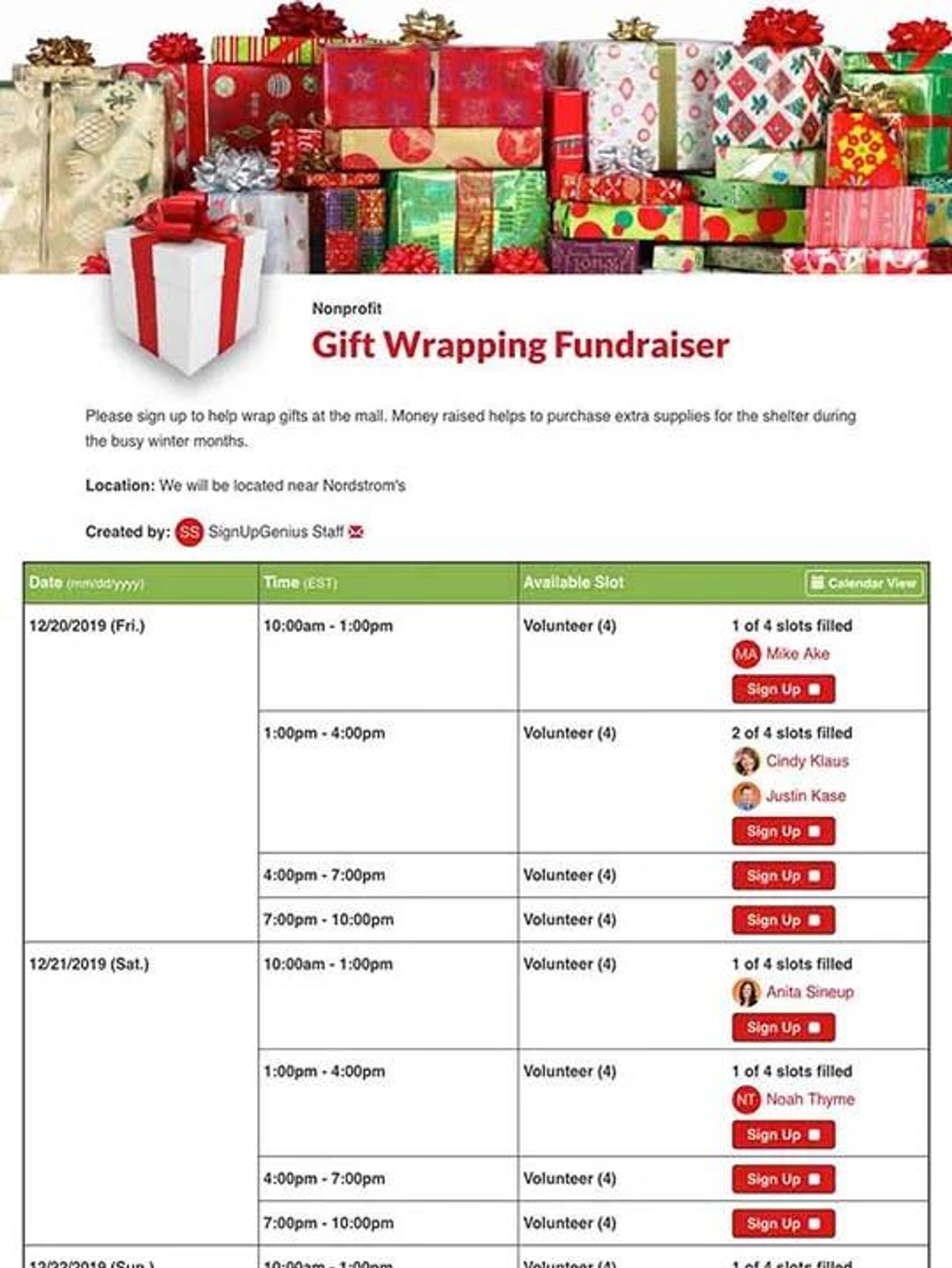 Plan a Gift Wrapping Fundraiser