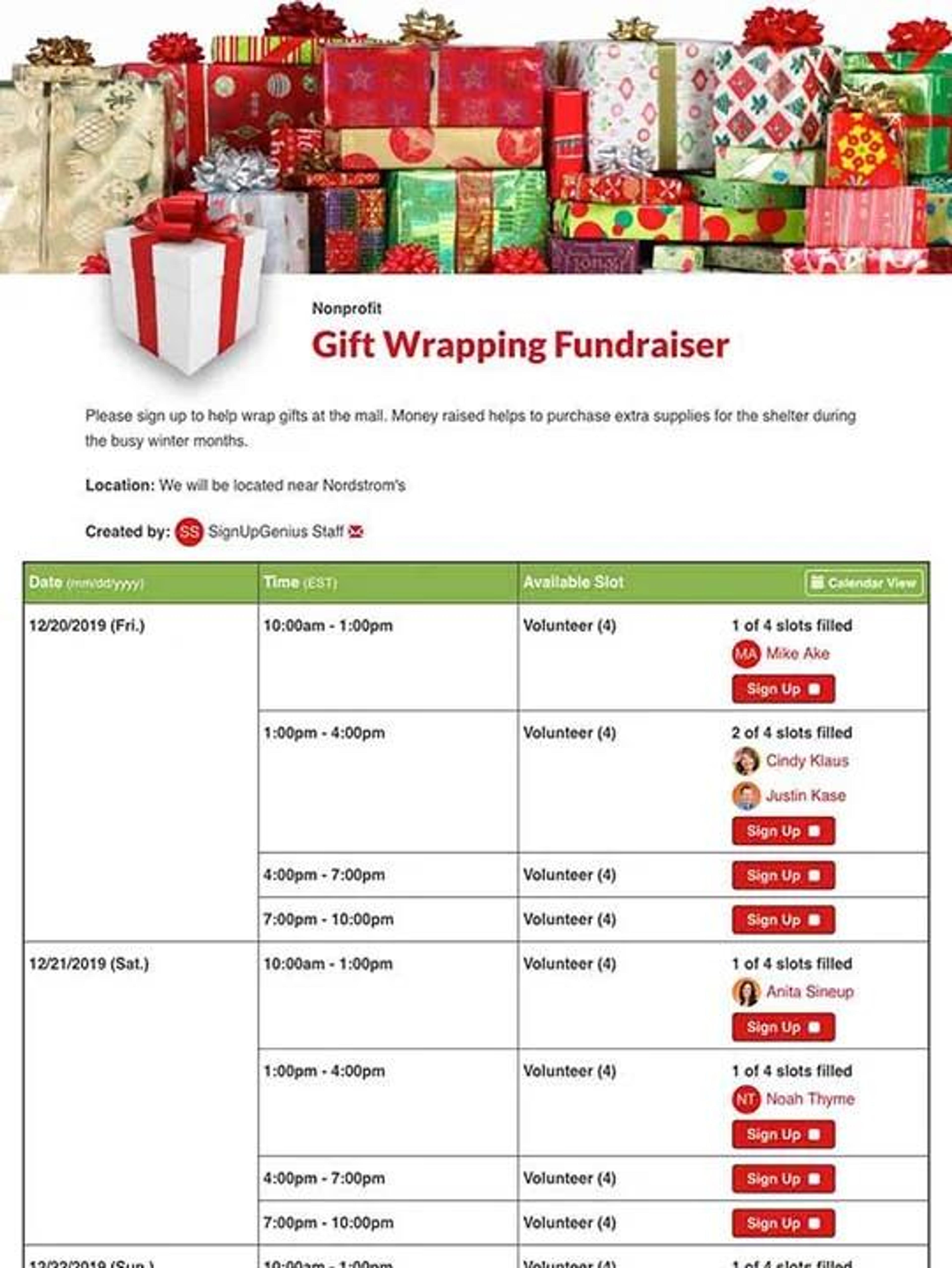 Plan a Gift Wrapping Fundraiser