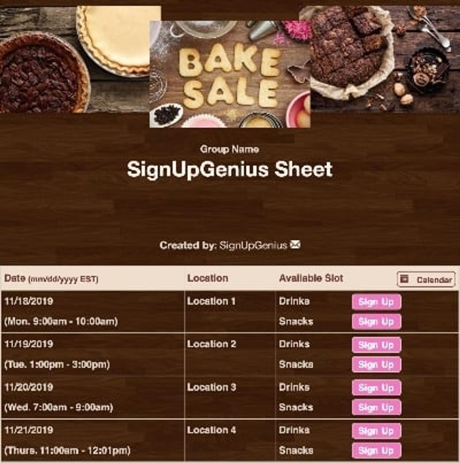 Bake Sale Pies