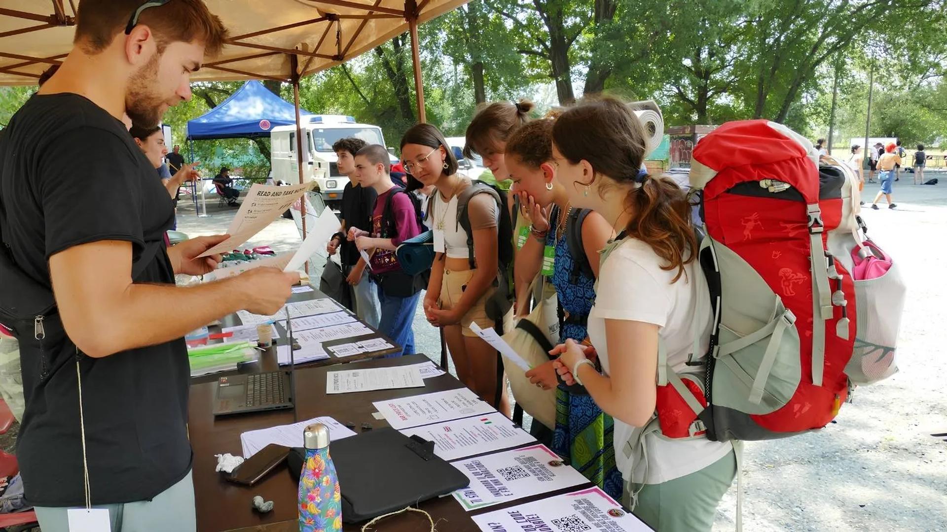 organizing summer camp registrations