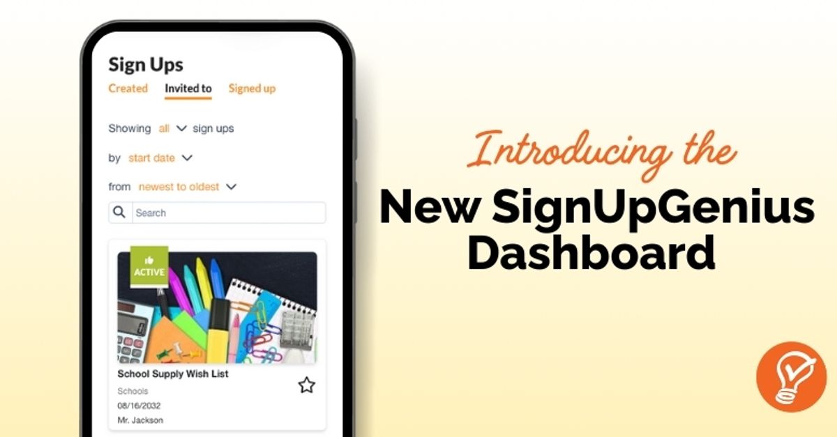 Introducing the All-New SignUpGenius Dashboard for 2026