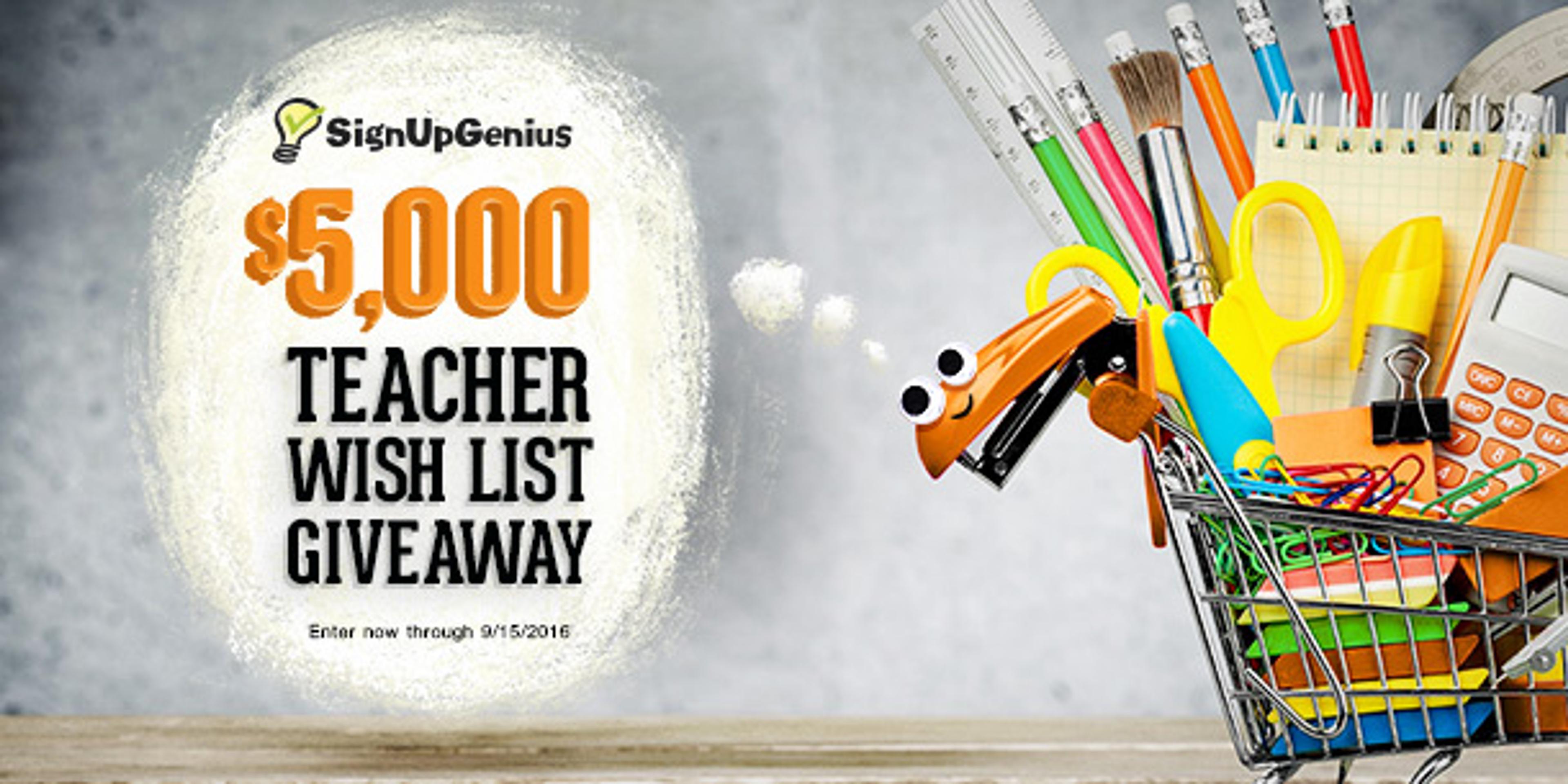 $5,000 Teacher Wish List Giveaway