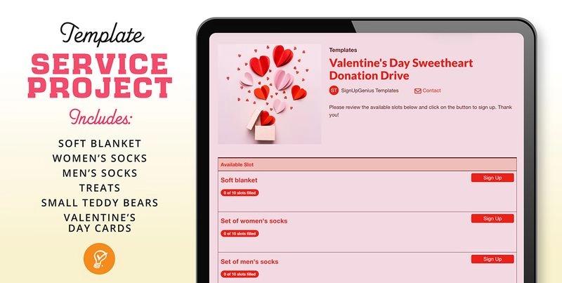 valentine day service day sign up