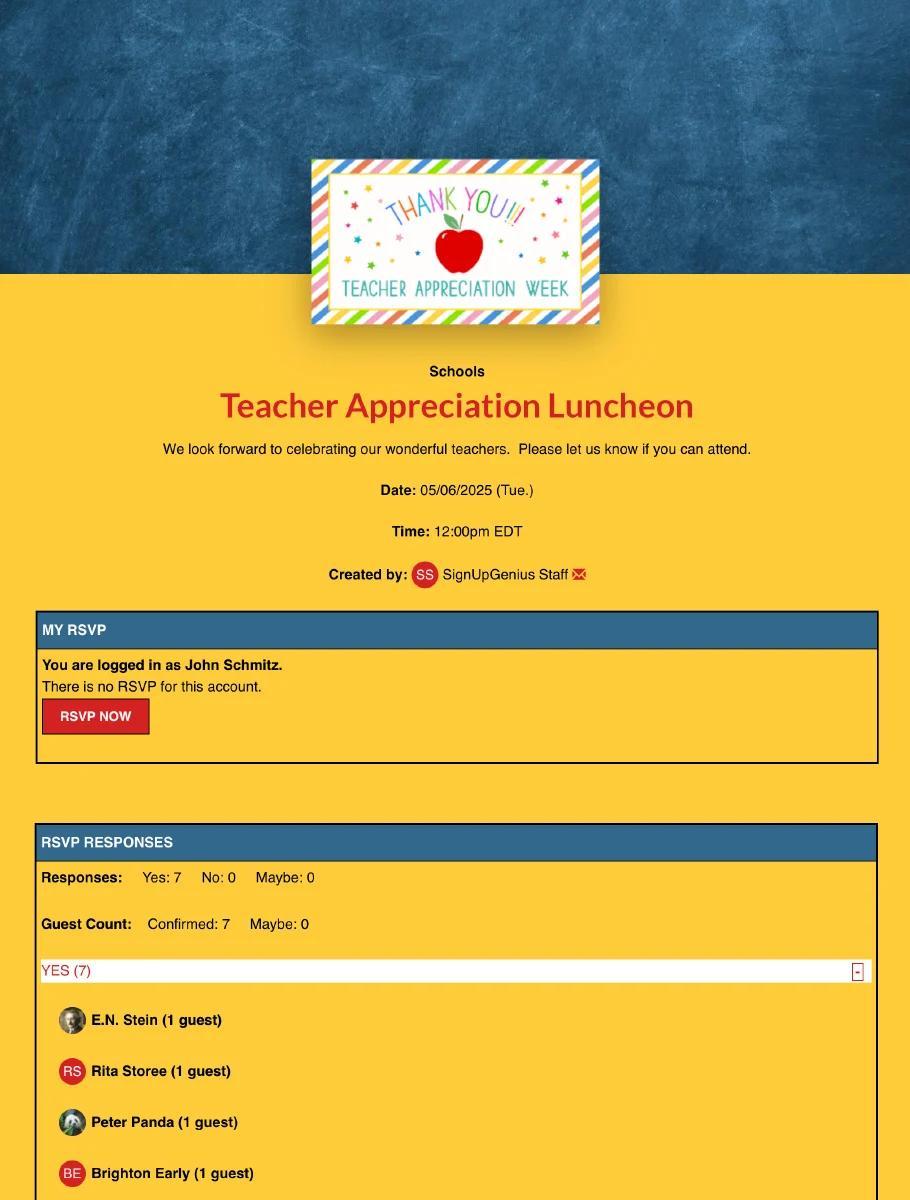 Host a Luncheon to Honor Educators