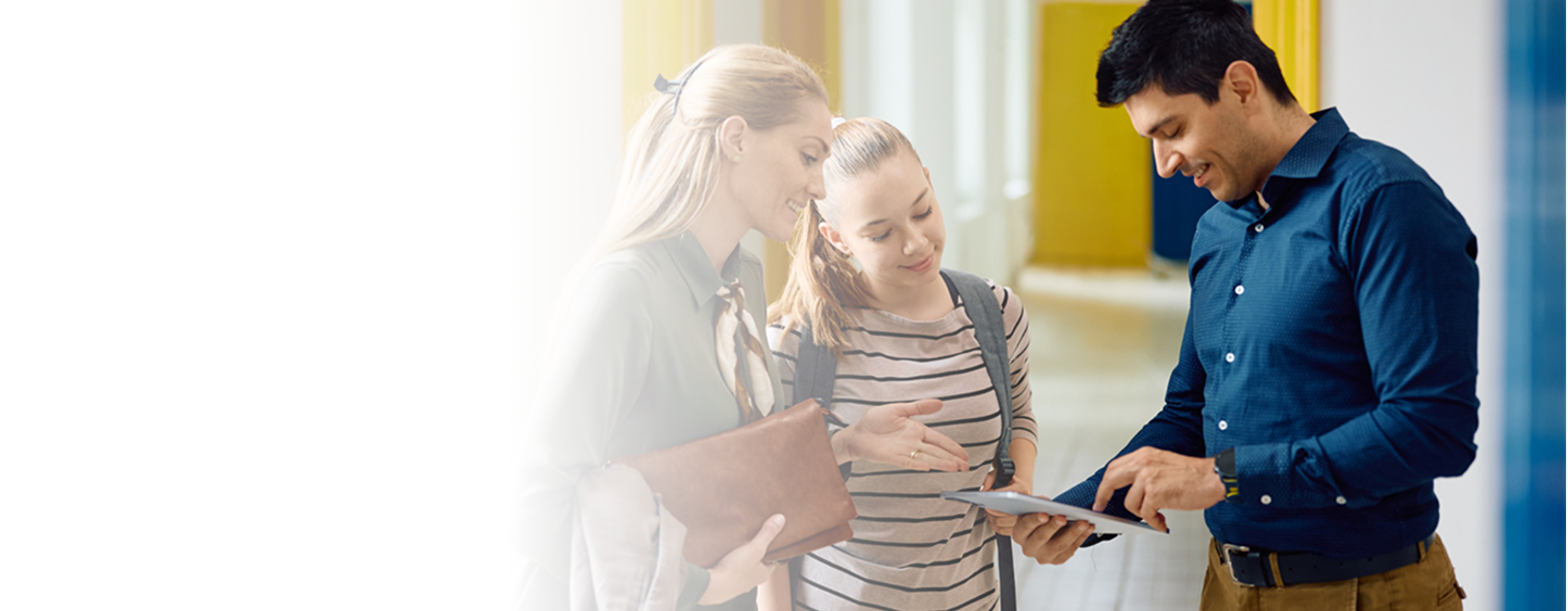 teacher on the computer