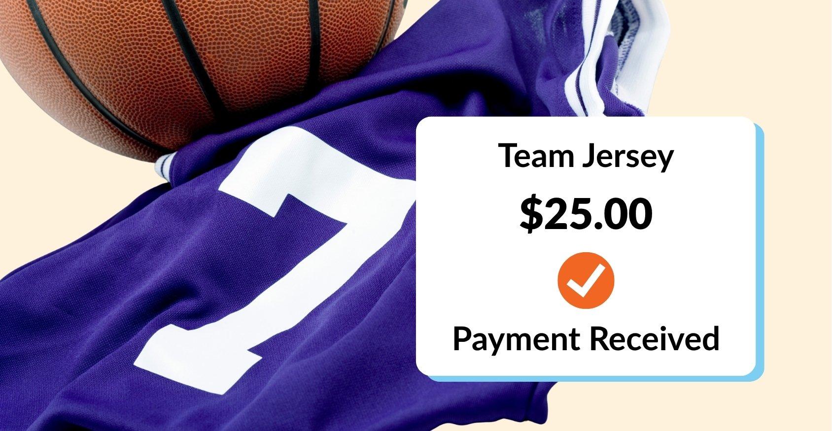 payment for team uniform
