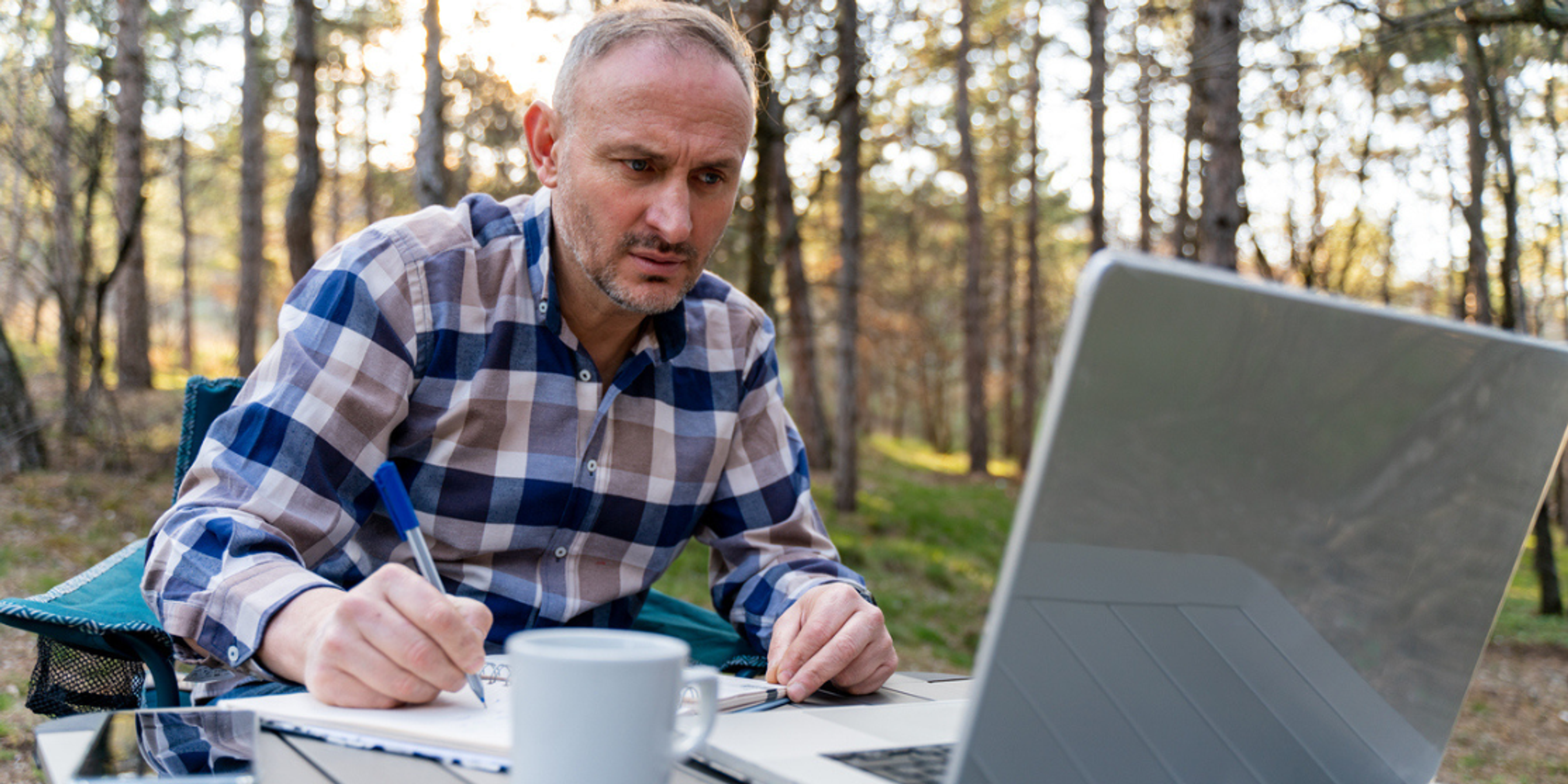 man planning summer camp
